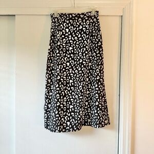 Animal Print Midi Skirt